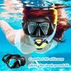 2 Pack Swimming Face Masks For Adult Swimming Snorkeling Goggles With Nose Cover Anti-Fog Clear Vision Tempered Glass For Diving Swimming