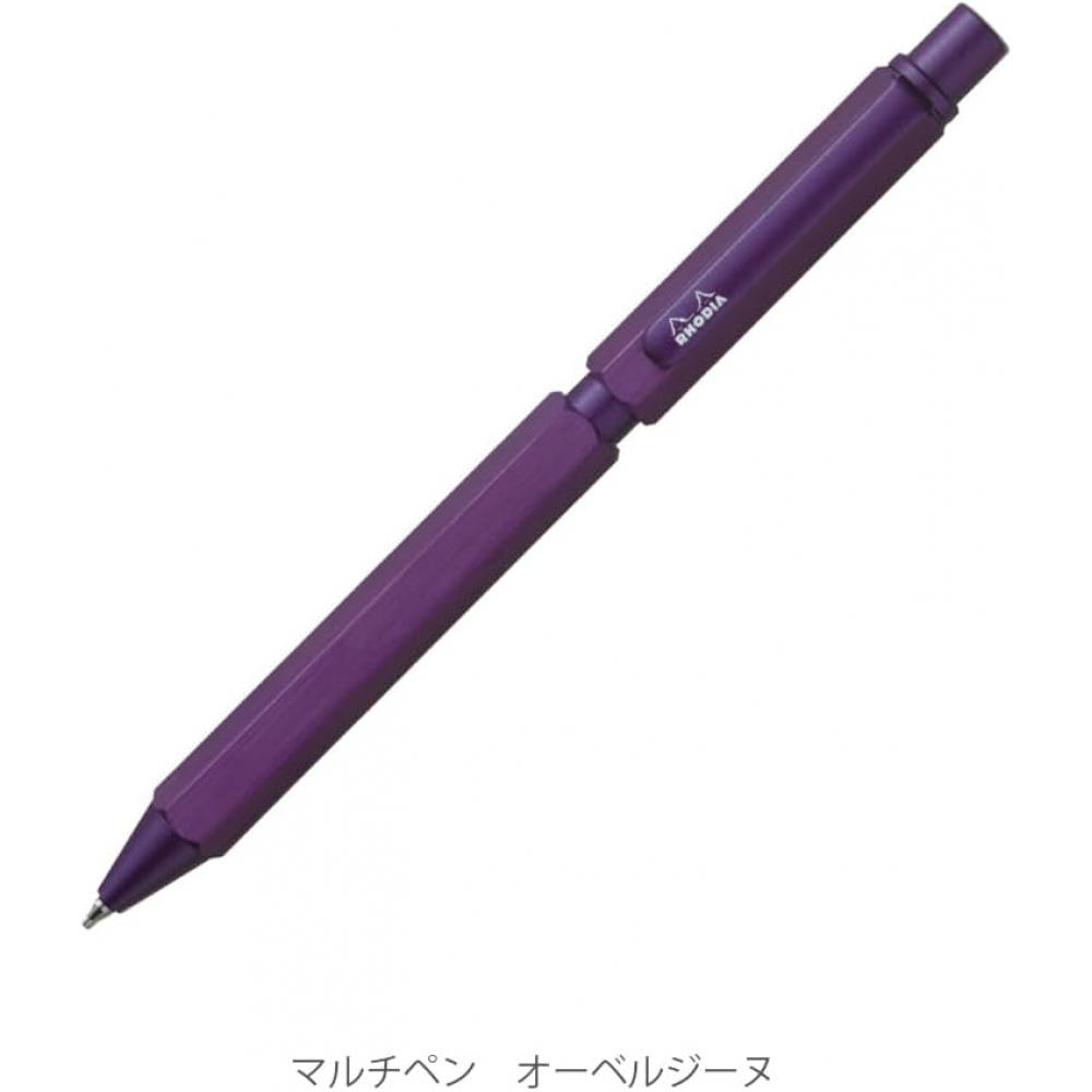 Rhodia Limited Color Script Multi Pen Aubergine Ballpoint 0.5mm 2 Colors  Black 