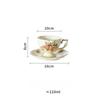 Retro Rose Flower Coffee Cup and Saucer Set- Ceramic Teapot and Tea Cup with Gold Trim, Suitable for Tea Party Gifts ( 2 Cup and 1 Teapot)