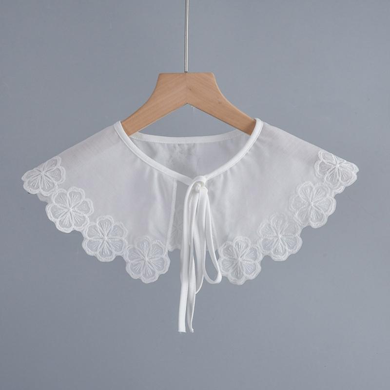 Лолита для куклы Накладной воротник Шаль Шарф Вышивка Цветок Накидка на плечи Половина рубашки Декоративное пончо Накидка для женщин Гир