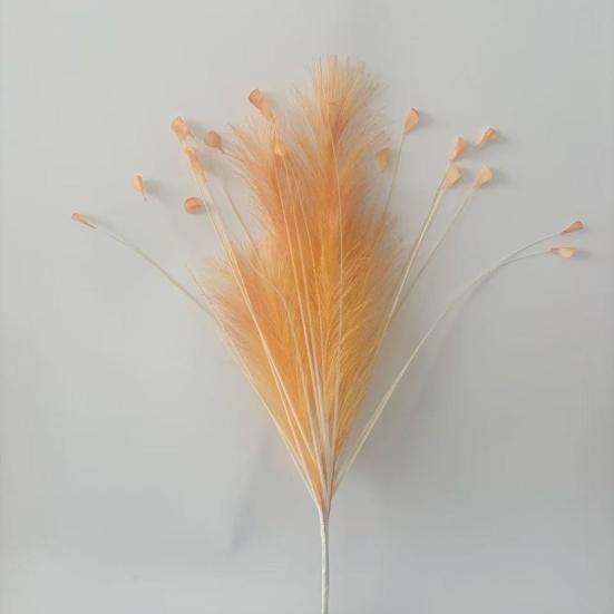 6 шт. Декор из искусственной пампасной травы 17,7" Короткие пушистые искусственные ветки пампасов Многоцветные искусственные помпоны