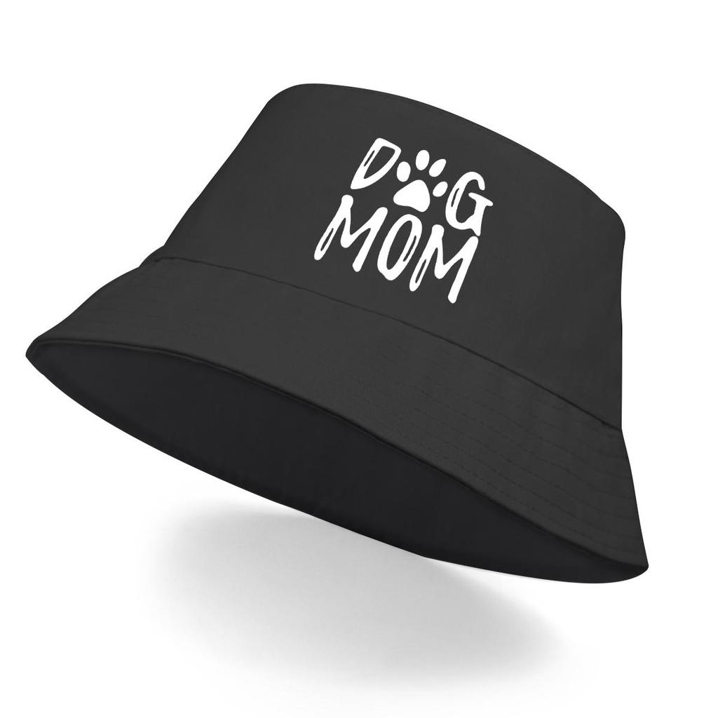 Панама с принтом "DOG MOM", Белая с собачьей лапой, Мужская кепка, Простая, Модная, Рыбацкая шляпа