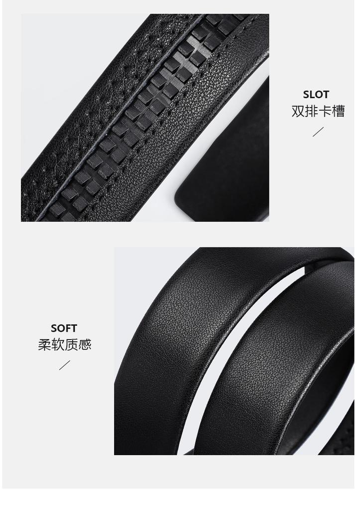 Cowhide leather belt for men, business and leisure, automatic buckle, real leather pants, belt gift box, gift for boyfriend