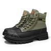 Модные мужские рабочие ботинки, нескользящие, износостойкие, водонепроницаемые, сохраняющие тепло, красивые и модные меховые мужские ботинки