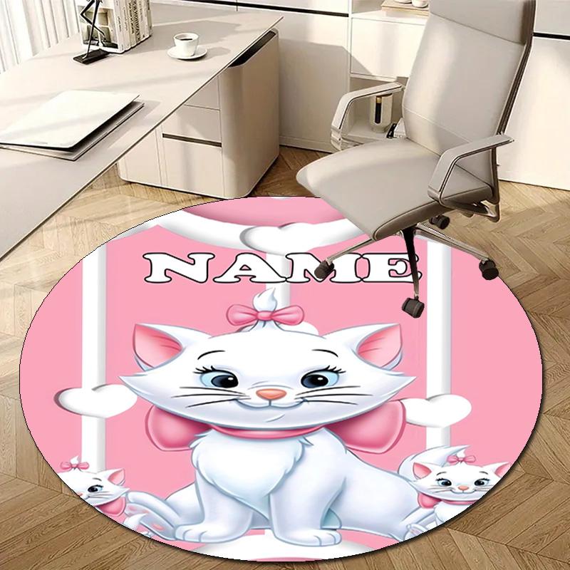 Personalized M-Marie Round Chair Office Rug - Perfect for Mat, Office Chair & More - Ideal Gift for Birthdays and Holidays