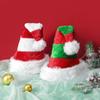Thicken Santa Hat Plush Warm Winter Cap Striped Splicing Christmas Hat  Holiday Costumes Dress Up
