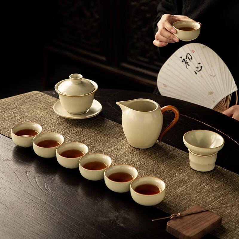 Tao Zhida Ru Kiln Xishi Pot Kung Fu Tea Set Gift Box