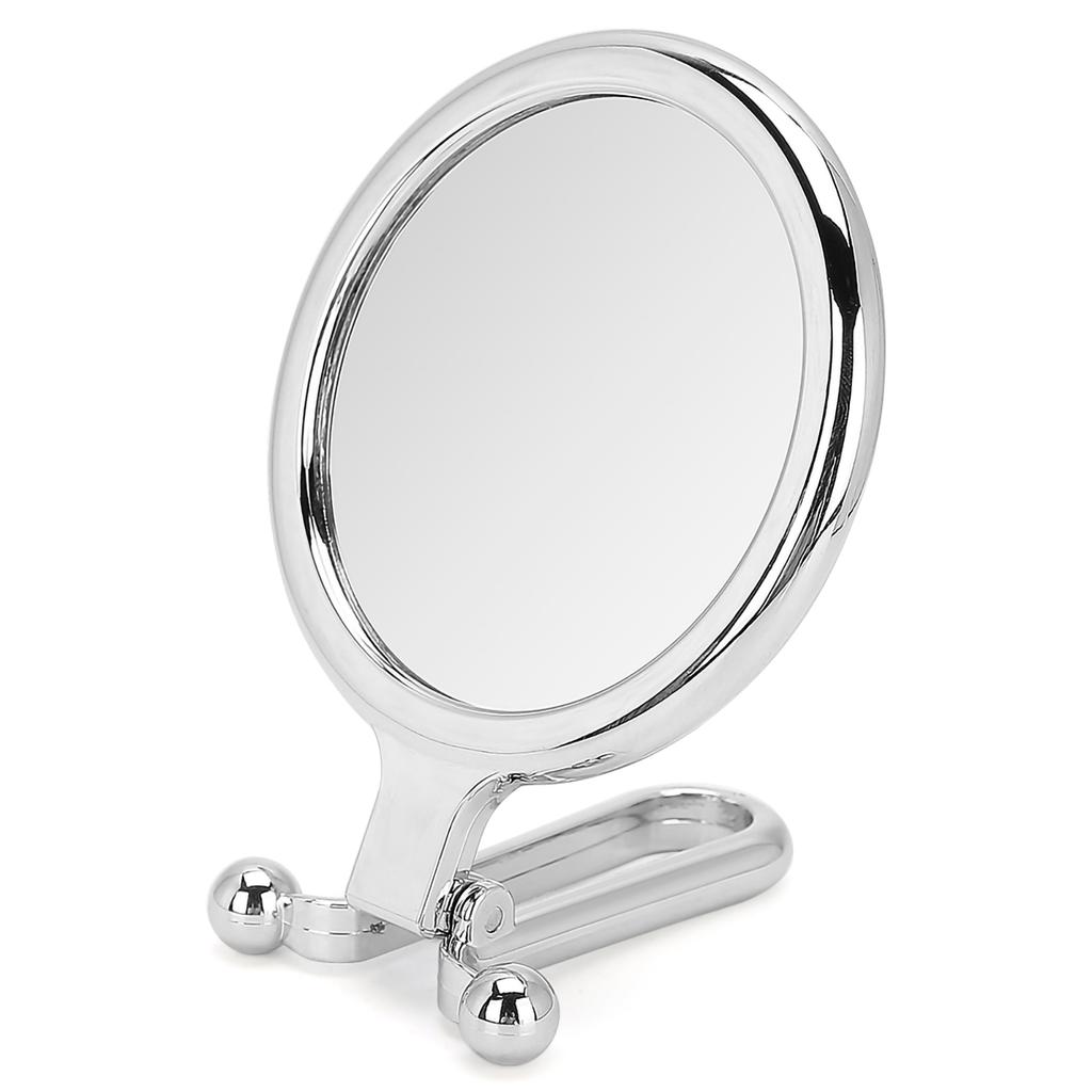5X Magnifying Folding Adjustable Cosmetic Mirror Double Sided Makeup Mirror (Silver)