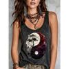 Women’s Tank Top: Bohemian Tribal Moon and Forest Print Tank Top