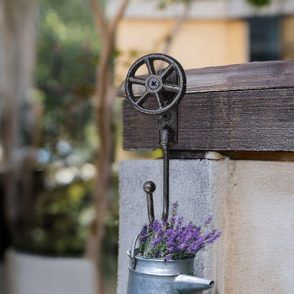 Iron Wall Hanging Hook Rustic Coat Hanger Retro Key Organizer Courtyards