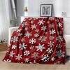 RIPRed Christmas Blanket Snowflake 3D Print Soft Cozy Flannel Blanket for Living Room Bedroom New Year Christmas Gift Home DecorR-I-P