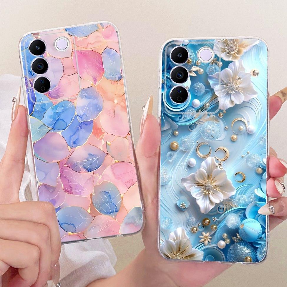 Transparent Cover For Vivo S16e 5G Case V2239A Cute Cat Fashion Butterfly Funny Painted Casing For VivoS16e 5G