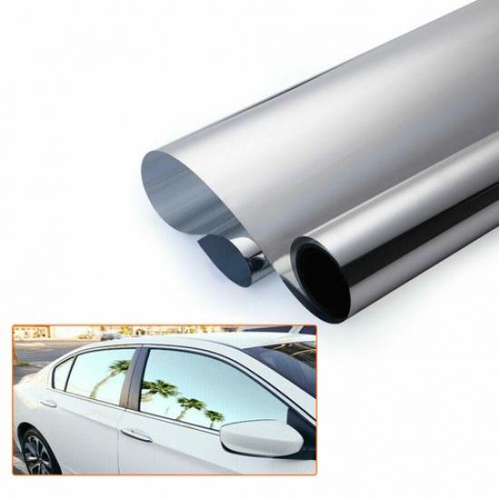 118x20'' Silver Chrome Mirror Window Tint Film Car Office Home Glass Uncut Roll