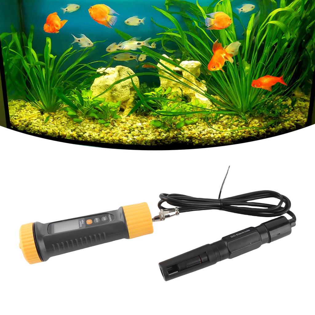Digital Dissolved Oxygen Meter 2 Modes Backlit LCD Display Portable DO Tester Dissolved Oxygen Test Kit for Pond Fish