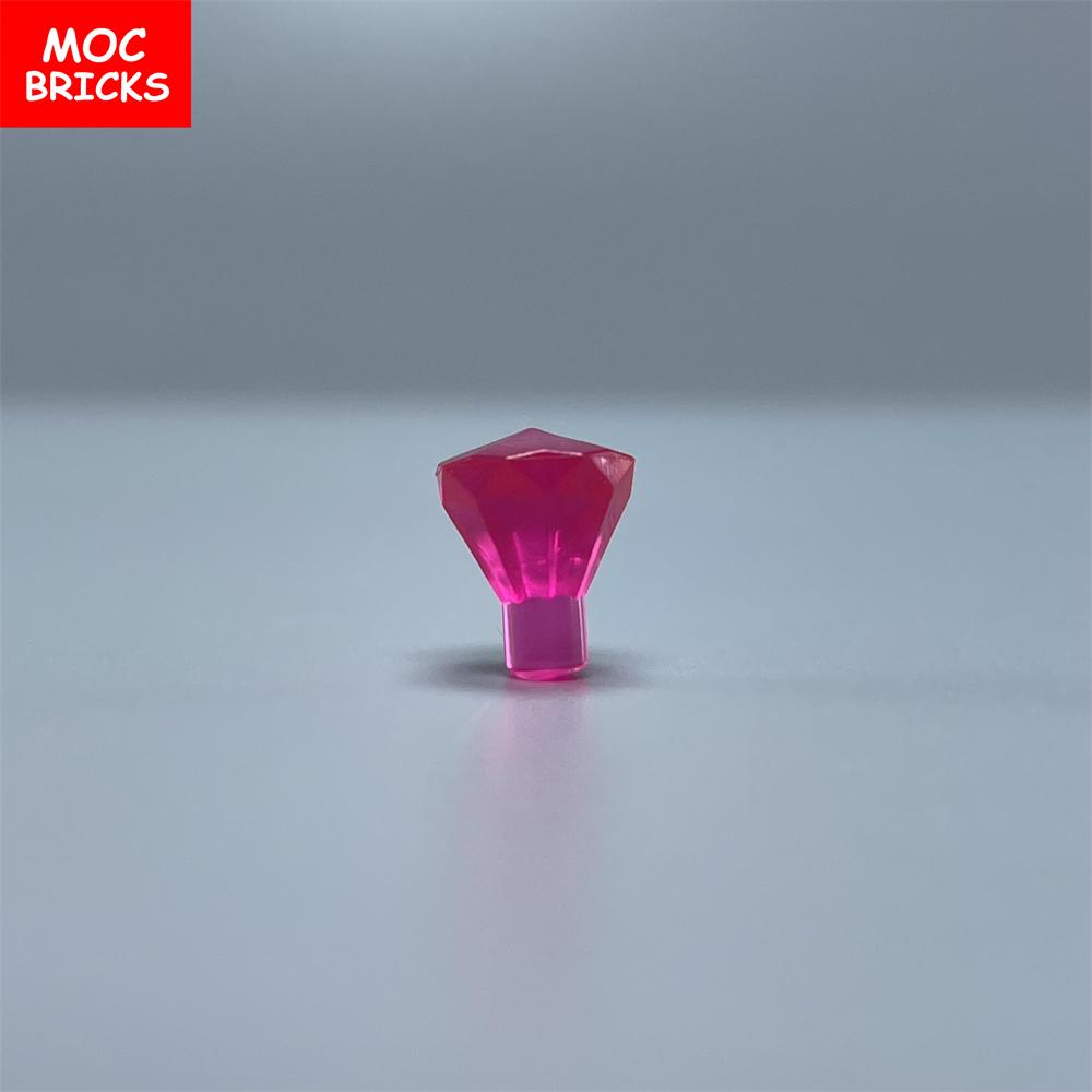 100 шт./лот Кубики MOC Камень 1x1 Камень 24 грани Сокровище Алмаз Камень 28556 30153 Строительные блоки DIY Игрушки Для Детских Подарков