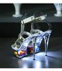 190 серия, туфли на каблуке 3/4,5 см, платформе, 13/15 см, со светодиодной подсветкой, для ночного клуба, женские сандалии на прозрачном каблуке с рыбьим носком, LFD