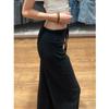 Black Straight-leg Sweatpants Women's Summer New Casual Drape Sweatpants Spring and Autumn Small Loose Wide-leg Pants
