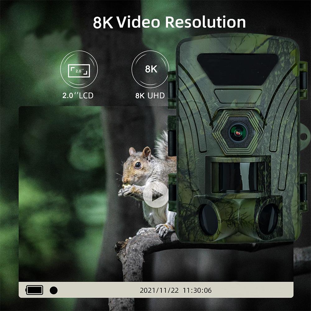 WiFi 8K HD Infrared Outdoor Hunting Camera with Screen