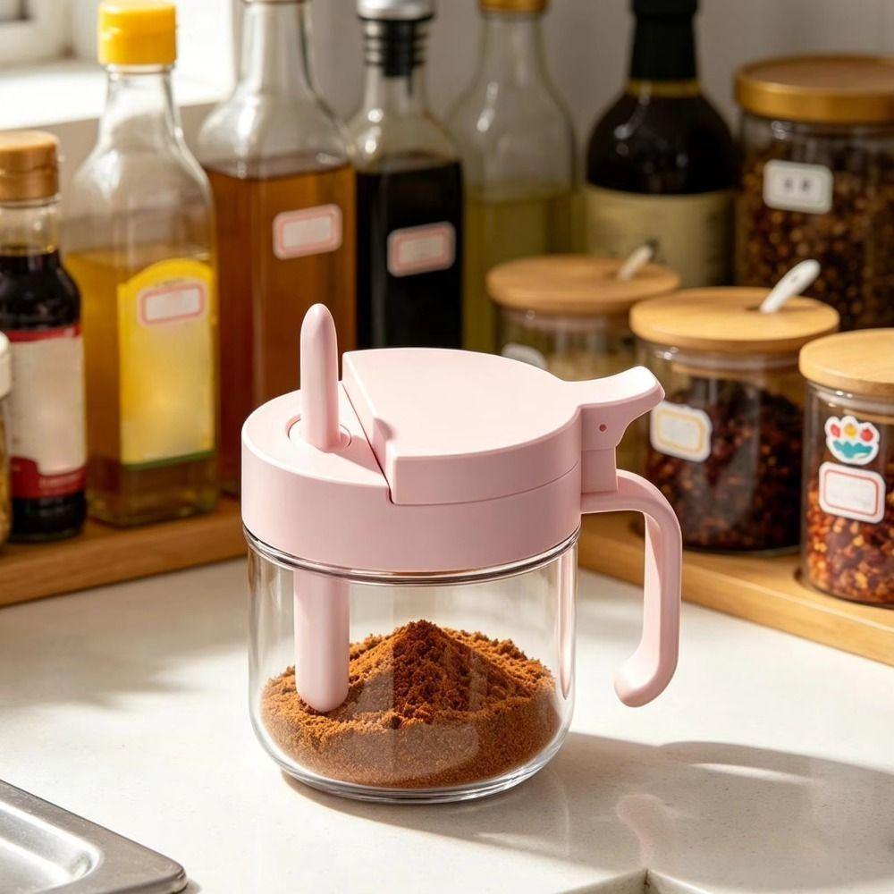 Moisture-proof Airtight Condiment Organizer Sealing Salt Storage Box Pantry Cabinet