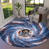 Black hole Round Area Rug,Carpet Rug for Living Room Bedroom Sofa Playroom Decor,Non slip Floor Mat