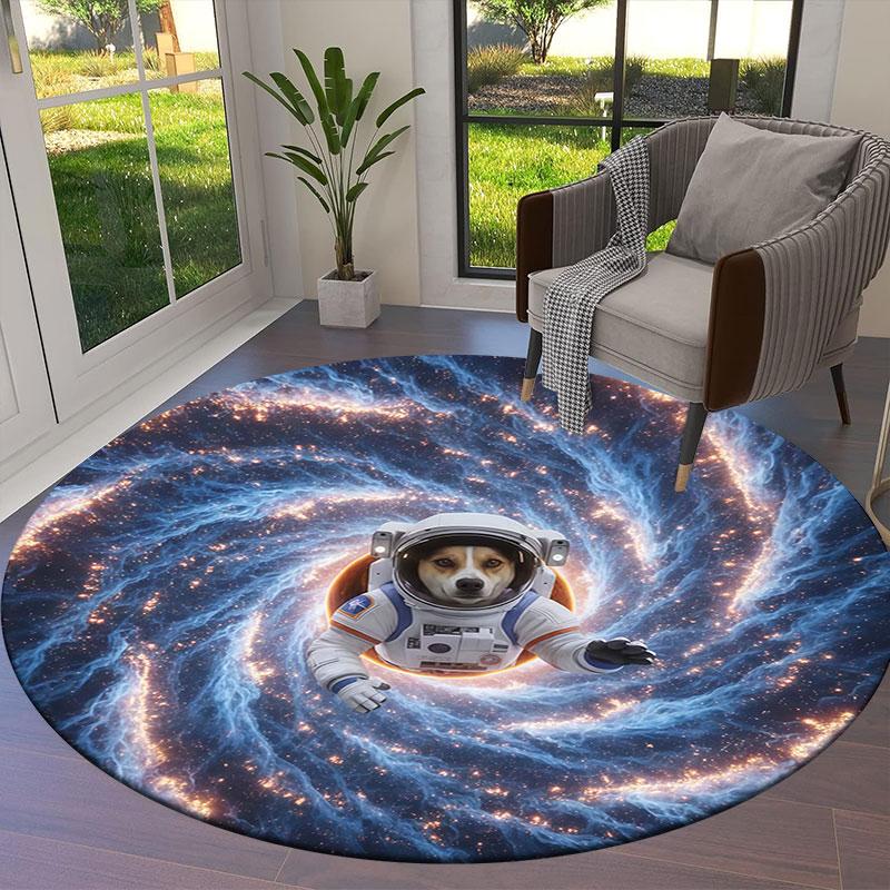 Black hole Round Area Rug,Carpet Rug for Living Room Bedroom Sofa Playroom Decor,Non slip Floor Mat