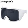 Oversized Punk Sunglasses Women Luxury Brand Designer Sports Sun Glasses For Men Fashion One-Piece Sunglass Outdoor Sport Goggle
