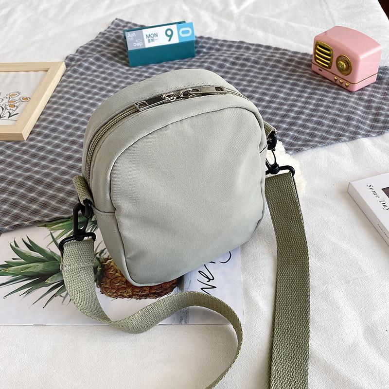 Canvas Small Crossbody Bag For Women With Mobile Pocket And Color Blocking Design For Daily Use