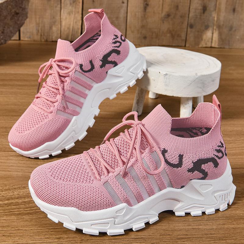 New women's shoes shoes summer high sense foreign trade platform shoes mesh breathable versatile sports casual shoes