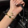 Real Gold-Plated Snake-Shaped Zircon Bracelet: Elegant, Luxurious, and Exquisite Hand Jewelry with a Niche Design.