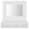 LED Mirror Cabinet in White 60 x 31.5 x 62 cm