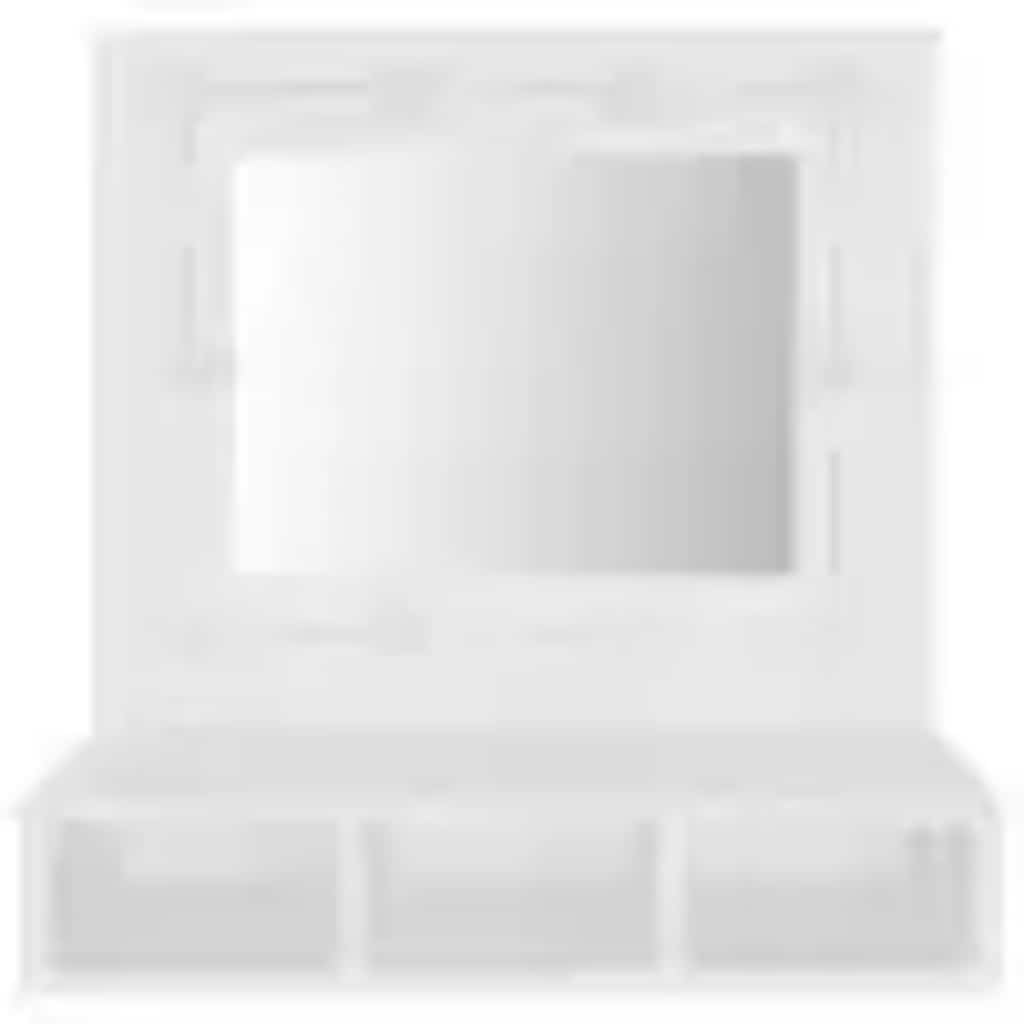 LED Mirror Cabinet in White 60 x 31.5 x 62 cm