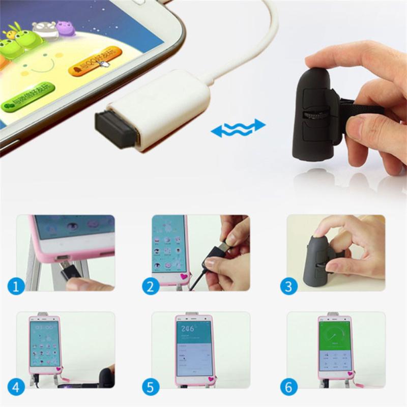 Мини-совместимая с Bluetooth беспроводная мышь с кольцом на палец, эргономичная портативная оптическая дорожная мышь (2.4g