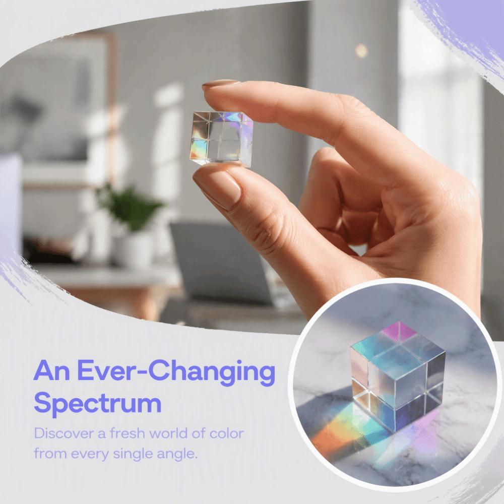 15x15mm Optical Glass Prism Cube Artificial Crystal Color Cube Prism X Cube Prism Home Decor