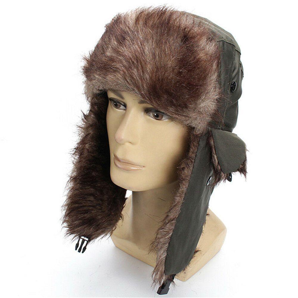 Warm Fur Trapper Ski Hat Winter Cap Winter Hats Russian Ushanka