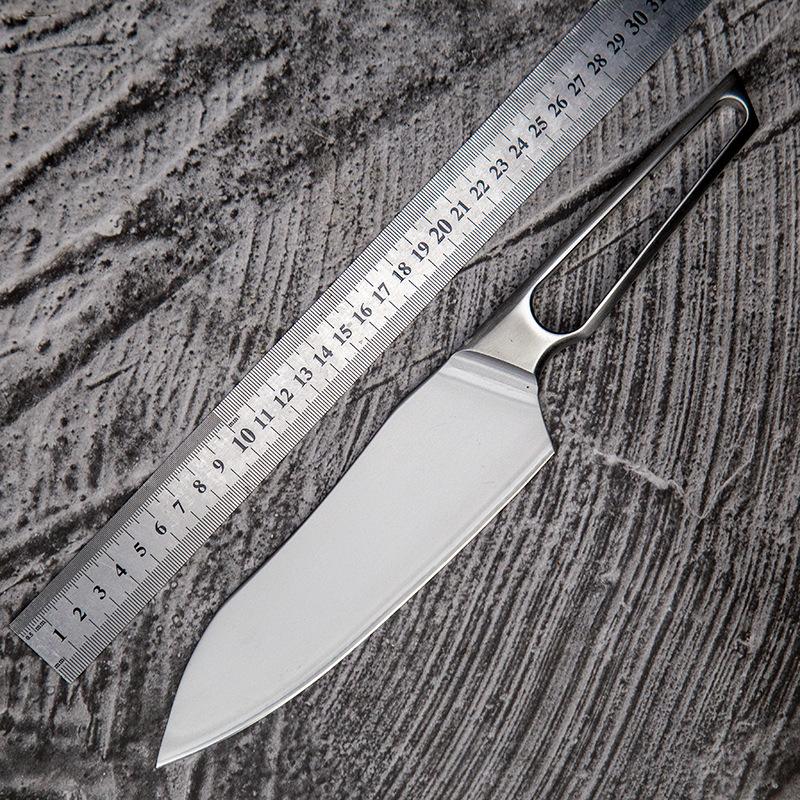 7 Inch Chef Knife M390 Core 3 Layers Clad Steel Blade Sharp Cleaver Meat Slicing Vegetables Kitchen Knives Hollowing Out Handle