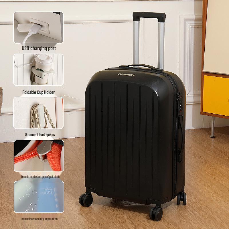 Прочный чемодан на колесиках модели 2025 года — большая вместимость, кодовый замок, подходит для мужчин, женщин и студентов.