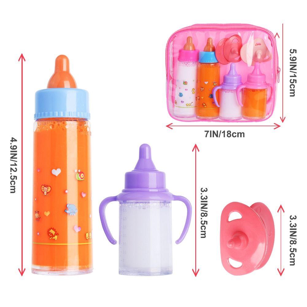 Milk & Juice Bottles Baby Bottle Pacifier Toy Play House Doll Feeding Bottle Baby Doll Accessories
