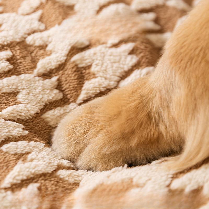 Brown Simple Neutral Style Houndstooth Drawer Nest for Large Dog Golden Retriever Pet Dog Autumn and Winter Warm Dog Nest Cat Nest