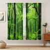 Forest Print Printed Curtain for Home Decor - Rod Pocket Window Treatment for Bedroom, Kitchen, Living Room