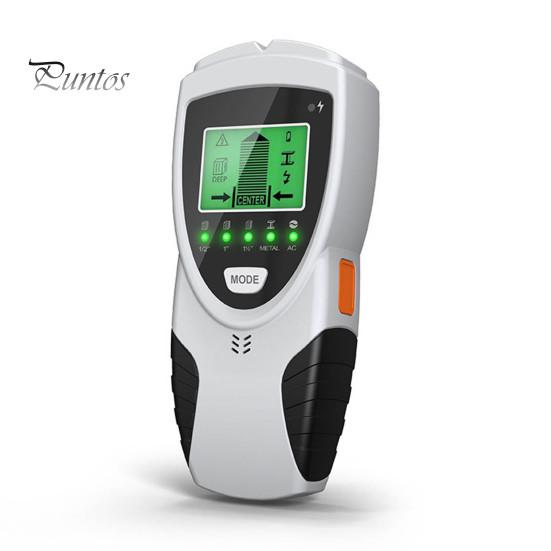 Настенный детектор 5 в 1. Поиск шпилек с обнаружением проводов под напряжением переменного тока. Дисплей с подсветкой. 5 режимов. 3 глубины. Металлический деревянный кабельный трекер.