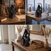 Grim Reaper Figurine with Scythe 3D Printed Mysterious Female Grim Reaper Statue Gothic Spooky Sculpture for Bookshelf Desk
