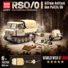 WW2 German Army RSO/01 Track Tractor And 37mm Antitank Gun Pak35/36 Classic Military Weapon Model Building Block Bricks Toy Gift