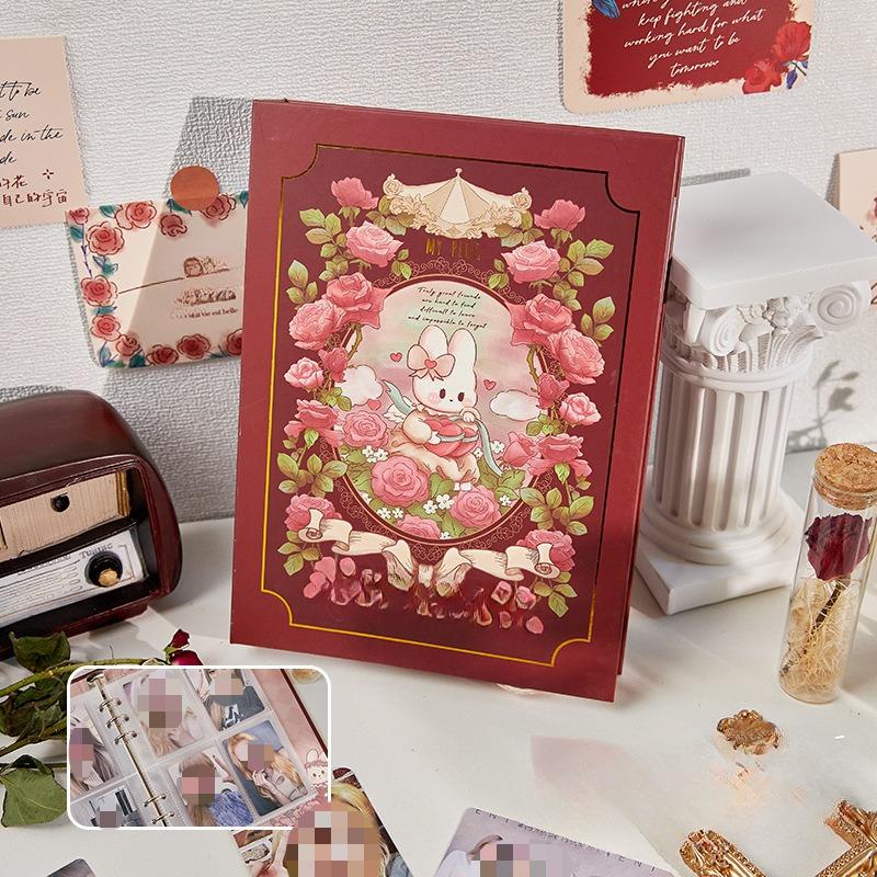 Y2K American Retro Pink Black Butterfly Card Альбом Эстетическая лазерная обложка Girl Kpop 3-дюймовая фотокарточка Сборник Книга 80 шт. Слот для карт