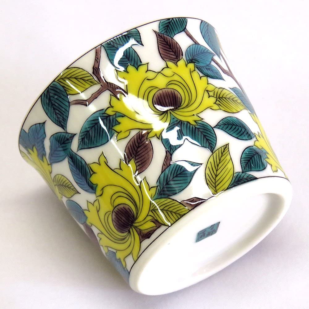 Waza no Kura Стильная посуда Soba Choco Kutani Керамика Soba Choko с цветным узором в виде пиона Роскошная брендовая японская столовая посуда Сделано в Японии