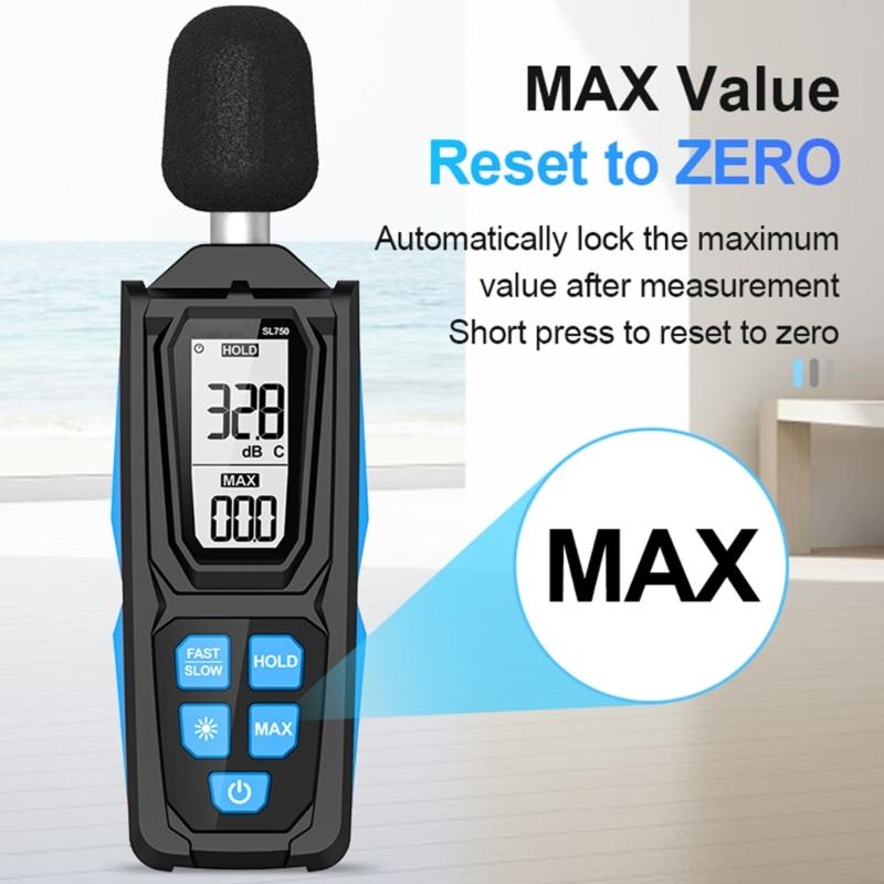 Easy Carry  Decibel Noise Meter 30 to 130dB ranges  with Data Retention Handheld Sonometer Simple for Home & Professional Use