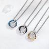 Three-Ring Titanium Steel Necklace: Japanese-Korean Hip-Hop Style, Couple Pendant (Three Lives, Three Worlds)