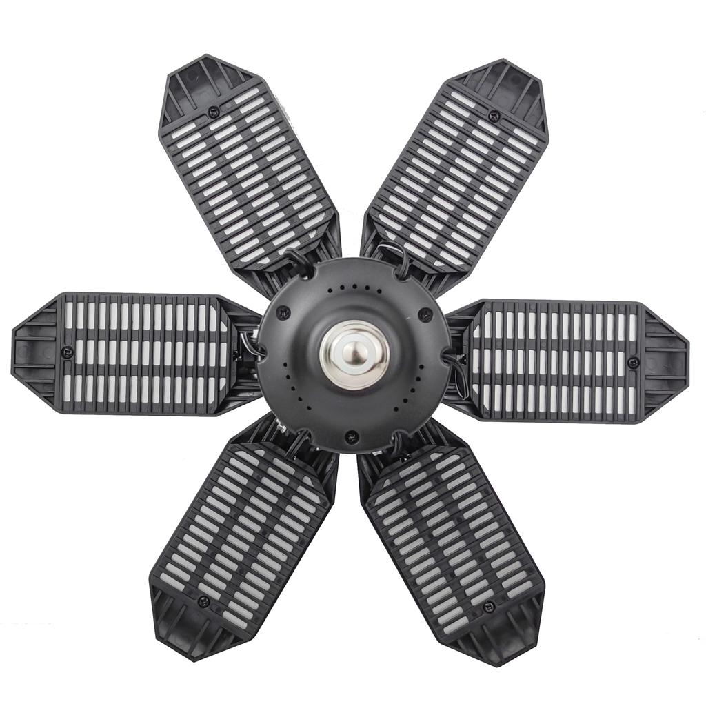 6 лопастей, деформируемый светодиодный светильник для гаража, регулируемый потолочный светильник для магазина, профессиональные складные вентиляторные лампы
