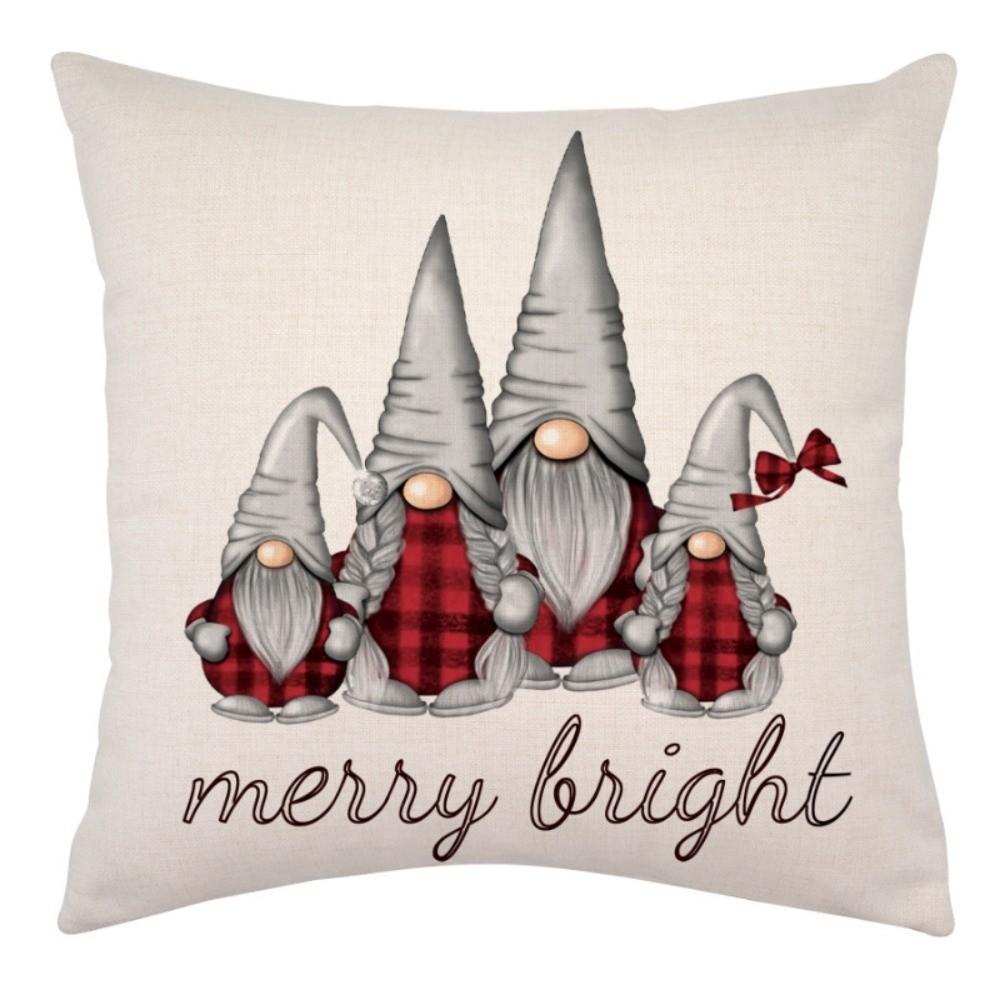 Soft Throw Cushion Case Santa Claus Xmas Tree Pillowslip Christmas Pillow Cover Winter Decor