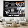 Custom Name Fast & Furious Print Tapestry, Backdrop, Easy Setup, Ideal for Bedroom, Office & Living Room, with Aesthetic Wall Hanging Decor.