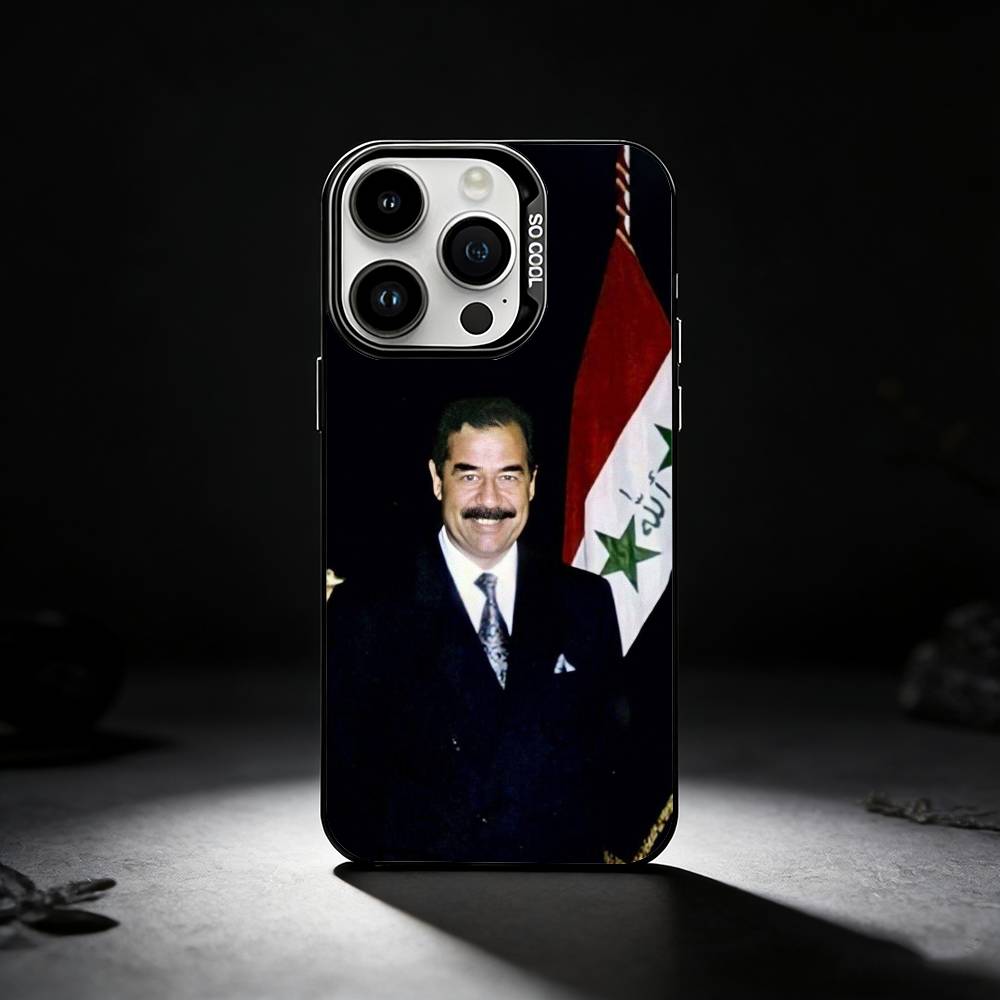 S-Saddam H-Hussein Phone Case For iPhone 17,16,15,14,13,12,11 Plus,Pro Max,XS,Colored silver phone case